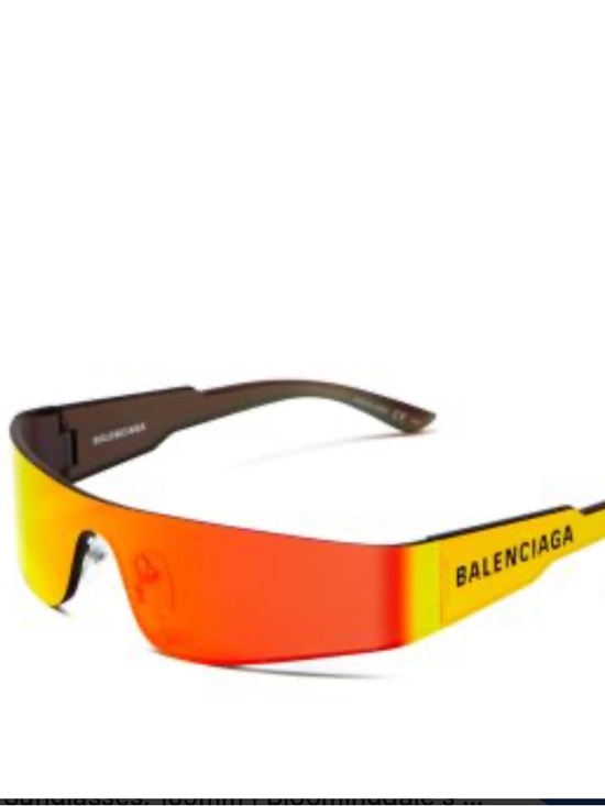 🔥 Balenciaga Wrap Gradient Orange-Yellow Shield Sunglasses  🔥 Summer Hawt🔥 - Picture 4 of 13